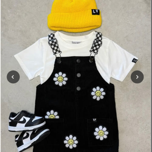Little Bloomer Black Corduroy Dress
