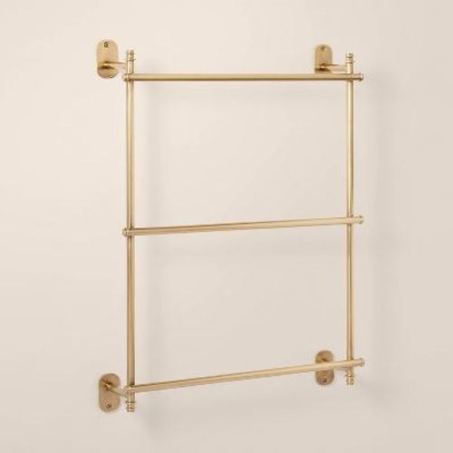 Wall-Mounted Brass Ladder Towel Rack Antique Finish - Hearth & Hand™ with Magnolia