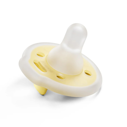mōmi babypace® breast-like pacifier in multiple vibrant colors