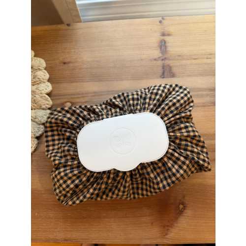 Gingham Baby wipe cover