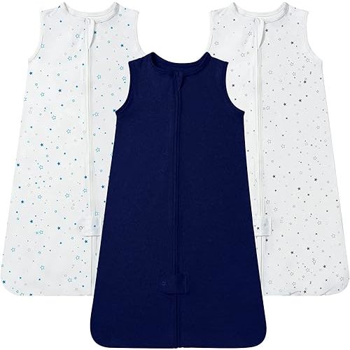TotAha Sleep Sack 12-18-24 months 3 Pack, Buttery Soft Wearable Blanket Baby Sleeping Bag with 2-way Safe Zipper for Girl Boy, 0.5 TOG