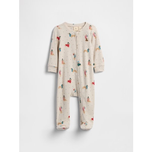 Baby Print Two-Way Zip One-Piece