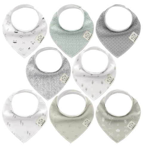 8-Pack Organic Bandana Bibs (Boy)