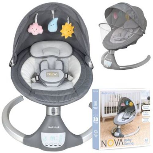 Jool Baby Nova Motorized Infant Baby Swing - Gray: Electric, Portable with Adjustable Speed, Machine Washable Seat Pad