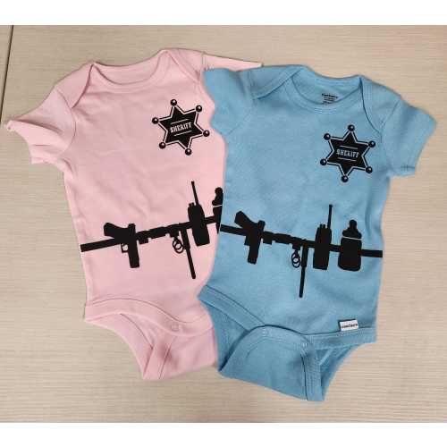 Sheriff/Police Baby Outfit: Law Enforcement Duty Belt Onesie. Cute Duty Belt Design