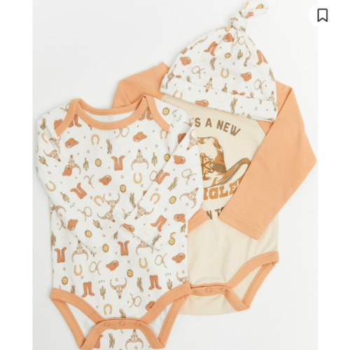 Wrangler Infant Boys' New Sheriff Onesie Set - 3 Piece