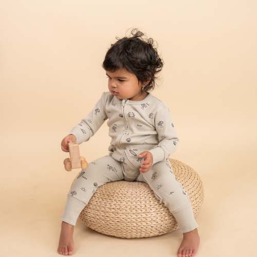 Organic Convertible Zip Romper - Surf