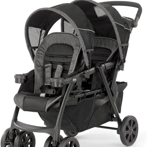 Chicco Cortina Together Double Stroller - Minerale | Black/Silver