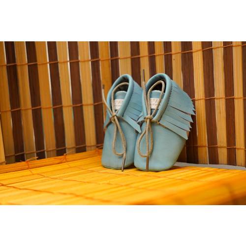 Leather Baby Moccasins: Fringed Newborn/Toddler Shoes