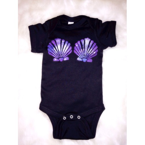 Baby Girl Mermaid Onesie Bodysuit Infant by TheLittleBohipstian