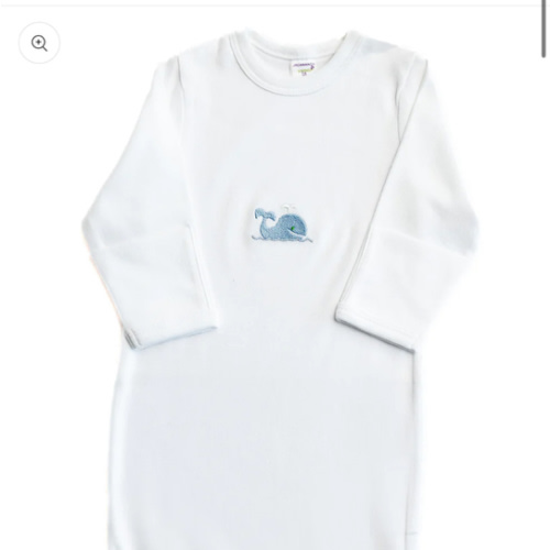 Baby Gown, Combed Cotton, Embroidered – Jacaranda Living