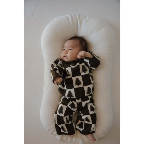 Knit Pant Set | Christmas Tree Checkerboard