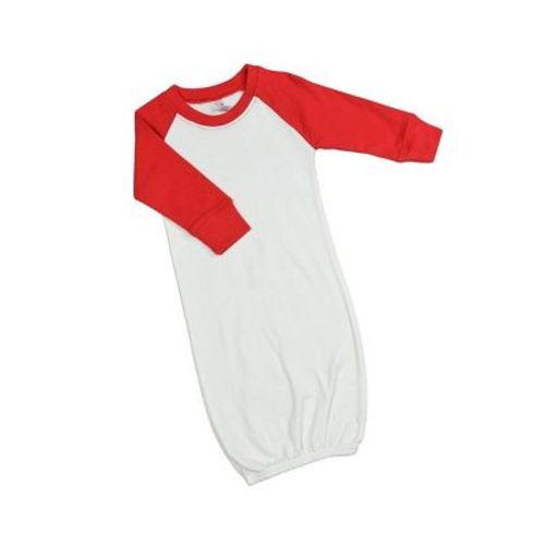 MONAG Long Sleeve Raglan Baby Gown White/Red 3-6 m
