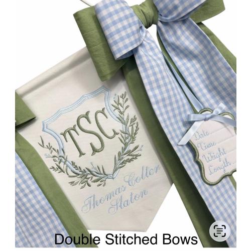 Hospital Door Banner with Greenery Crest