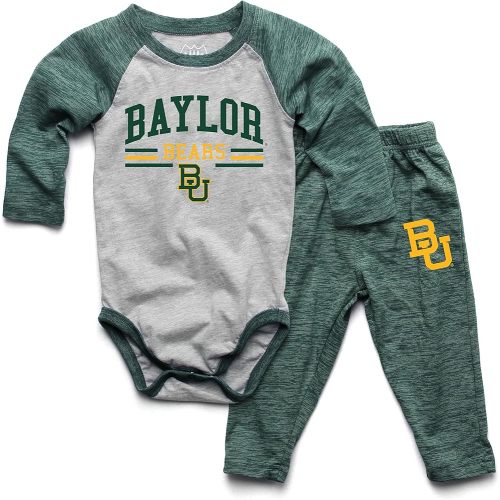 Baby College Sports Fan Long Sleeve One Piece and Pant Set