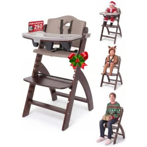 Abiie Beyond Junior Convertible Wooden High Chair with Removable Tray