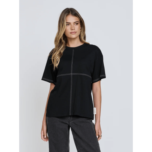 Miro Contrast Panel Tee - Black / White – Apero Label