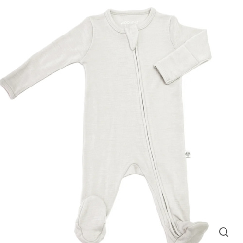 Footie Pajamas, Merino Wool, Oat