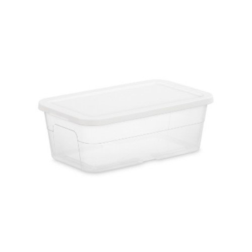 6qt Clear Storage Box White - Brightroom™