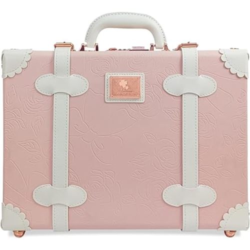 Unitravel Baby Keepsake Case, Handmade Memory Storage Box, Newborn Keepsake Box, Vintage Suitcase for Baby Shower, Baptism, Naming Ceremony or Birthday