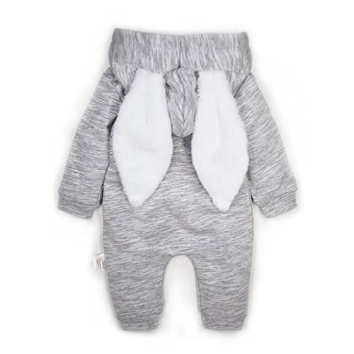 Minilove Baby Rabbit 3D Ear Hoodie Jumpsuit(Gray(R)) 80/9M