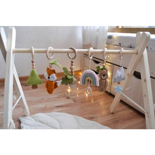 Baby Play Gym ,  Natural Wood Play Gym for Baby , Wooden Baby Gym , baby play gym frame, Wooden Activity Gym ,Natural Play Baby Gym
