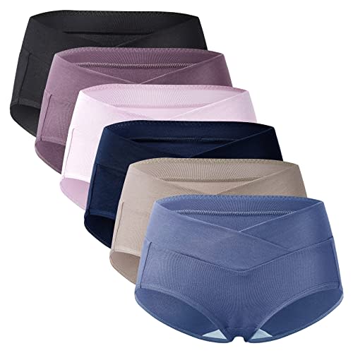 Mama Cotton Women's Under The Bump Maternity Panties Pregnancy Postpartum Maternity Underwear Multi-Pack