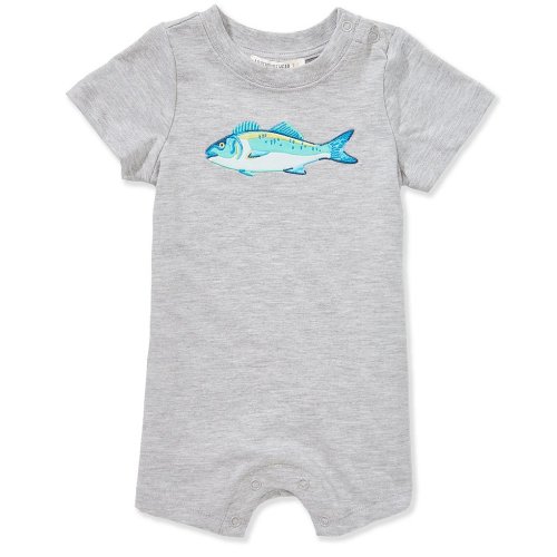 Adventurewear 360 Baby Boys Short Sleeve Embroidered Bass Shortall