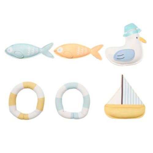 Sunnylife Dive Buddies Sid Seagull 6pk, Pool Toys, Bird, Sailboat, Fish & Rings