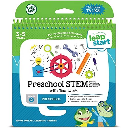 LeapFrog LeapStart Pre-Kindergarten Activity Book: Pre-K STEM (Science, Technology, Engineering, Math) and Teamwork (Requires LeapStart System)