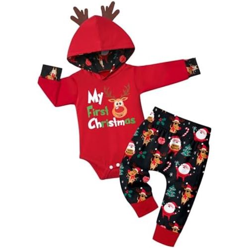 Fommy Newborn Baby Boy Clothes Plaid Letter Print Long Sleeve Hoodies + Long Pants 2PCS Fall Winter Outfits Set