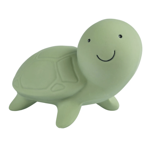 Turtle Organic Natural Rubber Rattle, Teether & Bath Toy