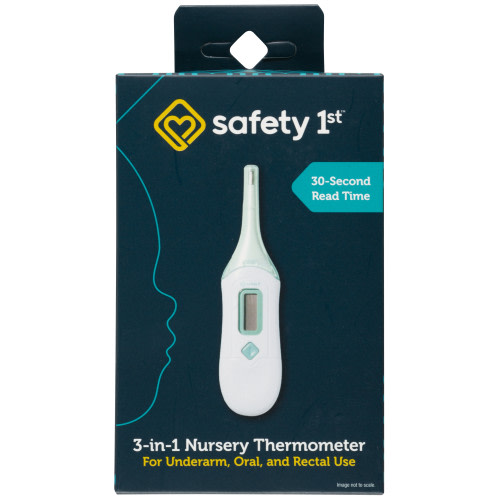 Safety 1ˢᵗ 3-in-1 Nursery Thermometer, Sea Stone Aqua, Infant