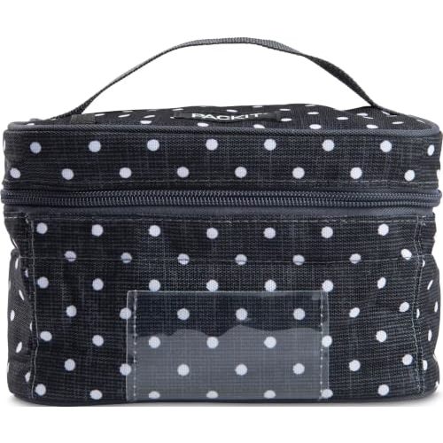 PackIt Freezable Breastmilk Cooler & Formula Cooler, Polka Dots | Built-in ice packs, EcoFreeze+ Technology, Fits four 5 oz bottles, Collapsible, Reusable, Zip Closure, Top Handle