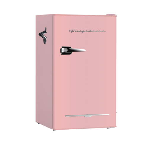 Frigidaire EFR376-C-PINK 3.2-Cu.-Ft. 65-Watt Retro Bar Fridge with Side Bottle Opener (Pink)