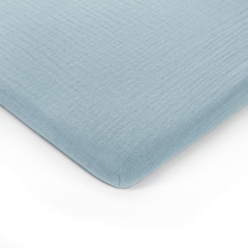 Comfy Cubs Muslin Cotton Bassinet Sheets - Soft, Breathable 100% Cotton - Gentle for Baby's Skin, Universal Fit (Sky Blue, 1 Pack)