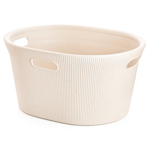 Superio Ribbed Laundry Basket with Handles | Wayfair