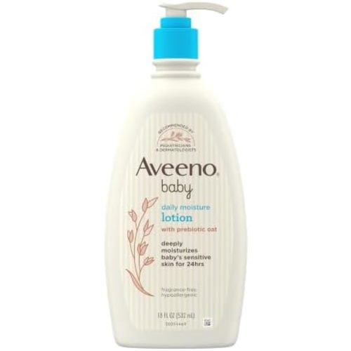 Aveeno Baby Daily Moisture Body Lotion, Fragrance Free, 18 fl. oz