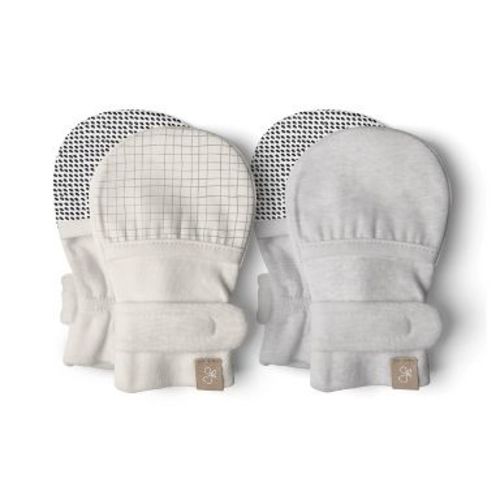Goumi Stay On 2-Pack Mitts - Storm Gray + Gridlock 3-6M