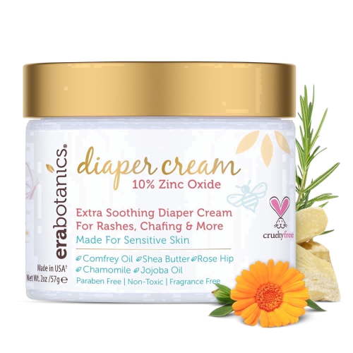 Baby Diaper Rash Cream with 10% Zinc Oxide – Skin Protectant for Diaper Area Moisture Barrier Care