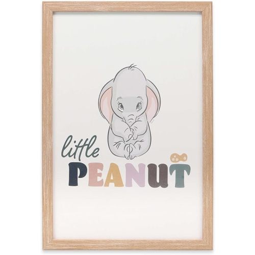 Disney Dumbo Little Peanut Framed Wood Wall Decor - Adorable Dumbo Elephant Picture For Baby Room, Nursery or Kids' Bedroom