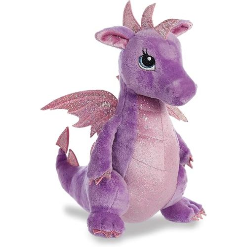 Aurora® Enchanting Sparkle Tales™ Larkspur Dragon™ Stuffed Animal - Magical Adventures - Endless Play - Purple 12.5 Inches
