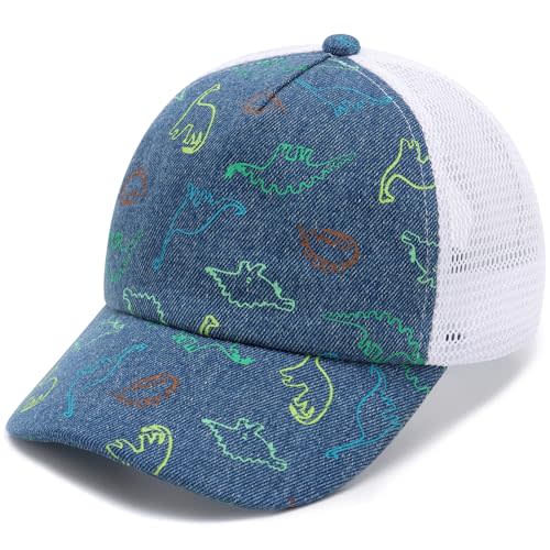 Duoyeree Toddler Baseball Cap Baby Cap Sun hat Print Dinosaur Pattern and Solid Color hat Kids boy Girl Age 0-8t