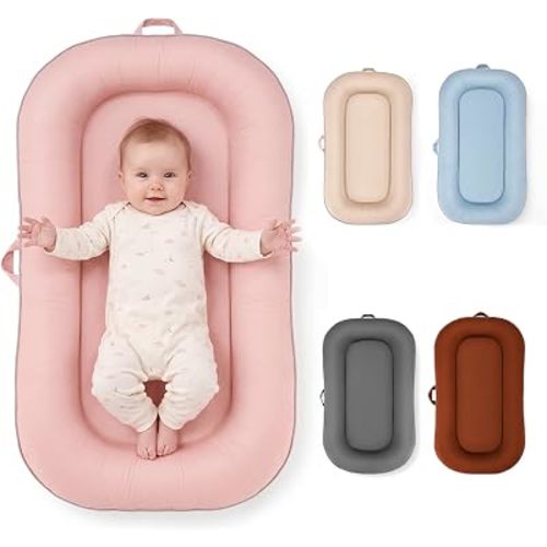 Infant Support Cushion for 0-24 Months,Baby Mat with Pad,Pink