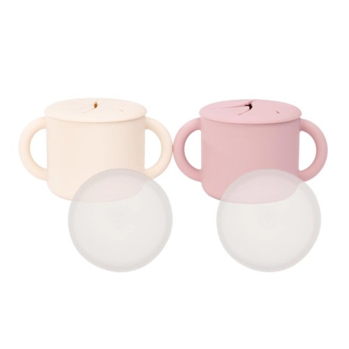 Silicone Snack Cups – Set of 2 with Lids