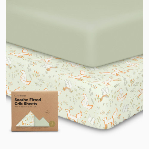 KeaBabies Soothe Fitted Crib Sheets - Foxtrot, 2