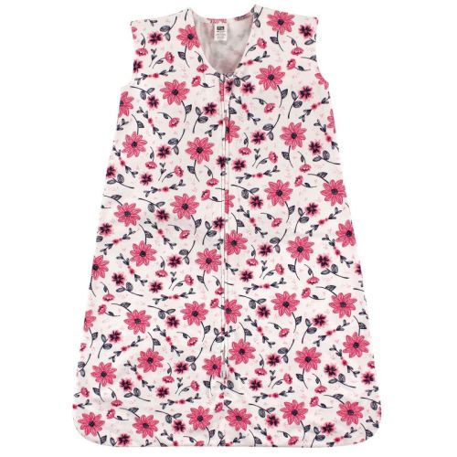 Hudson Baby Infant Girls Cotton Sleeveless Wearable Sleeping Bag, Sack, Blanket, Botanical, 6-12 Months