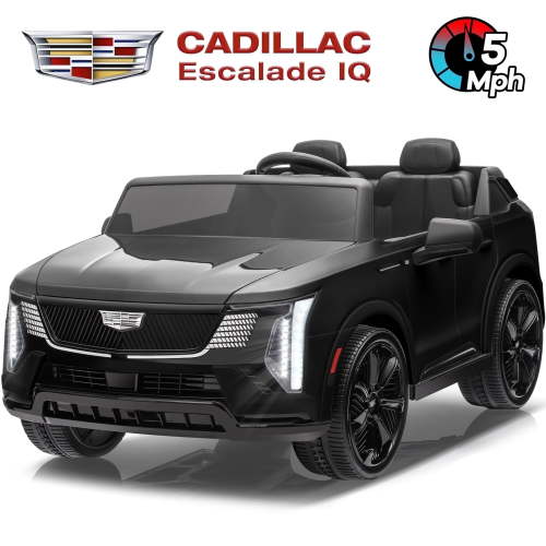 Wisairt Cadillac Escalade IQ 24V Kids Ride on Car, 2 Seater Battery Operated Vehicle with Remote, Black