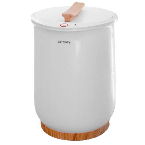 SereneLife Luxury Electric Bathroom Spa Bucket Towel Warmer, White