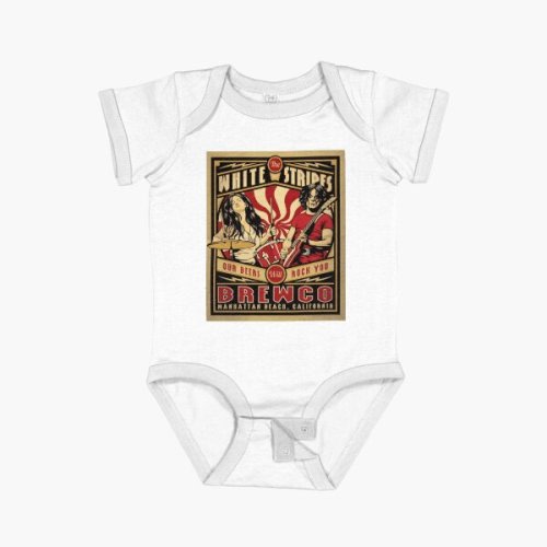Retro white stripes  Baby One-Piece